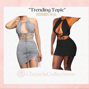 Stylish Halter Neck Mini Dress